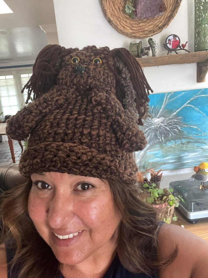 Handmade Crocheted Boykin Spaniel Hat